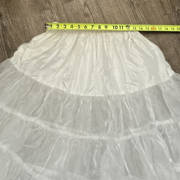 ❄️White double-layered nylon crinoline/petticoat - Picture 3 of 10